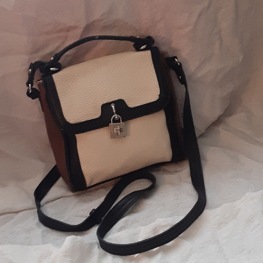 Small Chaps multitone leather satchel